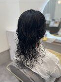 黒髪×クールロングパーマ♪