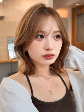 サンド クリア 横浜本店(sand clear) くびれミディアム韓国ヘア巻ける縮毛矯正
