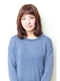 フレンチセピアアッシュシースルーバング