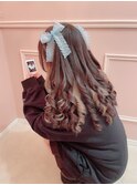 【ヘアセット】かんなくず巻きハーフツイン 新宿歌舞伎町