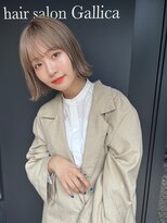 ガリカ(Gallica kinshicho)&nbsp;【竹之内蔵人】かわいい大人のミルクティーベージュ/外ハネボブ