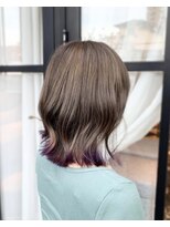 ココネ(cocone)&nbsp;ショートレイヤーカット+裾カラーバイオレット