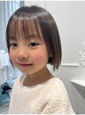 子供カット/内巻きボブ/ワイドバング