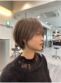 大人ラフウェーブ20代30代40代ボブブラウンスウィングショート