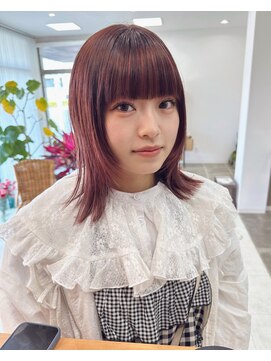 シンス(Since) インナーカラー/ピンクカラー/同系色デザイン/顔周りレイヤー