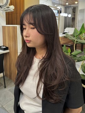 ビュートリアム ギンザ(BEAUTRIUM) レイヤーカット＊顔周りレイヤー＊顔周り＊オリーブベージュ