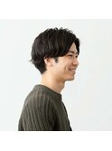 センターパート ミディアムレングス