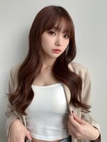 レビジュヘアー(LEVIJU HAIR) デザインカラー/レイヤーカット/ウェットヘア/オリーブベージュ