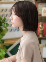 カバーヘア イヴ 戸頭店(COVER HAIR EVE)&nbsp;★グレーベージュ美髪艶感ストレートぱっつんボブ20代30代★1