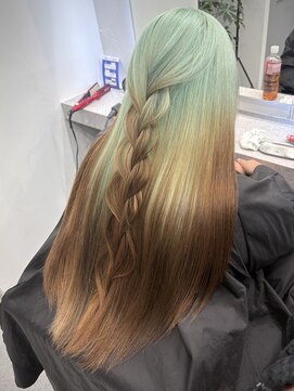 いろあそび 八王子 【ルーツカラー】ミント×ブラウン