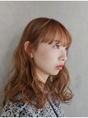 韓国風ウェーブ*オレンジヘア