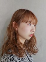 アンドエガオ いわき(&egao)&nbsp;韓国風ウェーブ*オレンジヘア