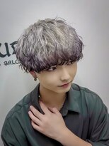men's salon Gaudi 池袋店【メンズサロン ガウディ】 フォックスカラー×メンズマッシュ×スパイラルパーマ仕上げ