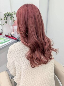 エニフォーイーストハム(Eni for eastham) 透明感ローズピンク/レイヤーカット/艶髪/ウェーブ