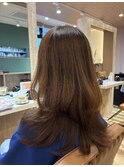 ロングレイヤー最新髪質改善カラー