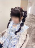 ツイン編みおろし