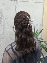 リボン(Libon)&nbsp;波巻きハーフアップ　ヘアアレンジ