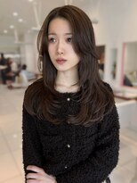 バサ 江古田店(BASSA) 毛流れlong layer【会話控えめ美容師Runa】