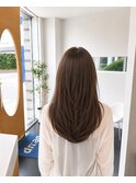 大人ブラウンカラー×艶ロングレイヤー