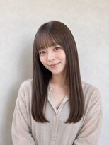 レセ 南柏店(Laissez)&nbsp;シースルーバング/ロング/ダークブラウン/透明感カラー/髪質改善