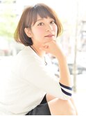 おしゃれバング耳かけナチュラルボブ/心斎橋&難波&なんば