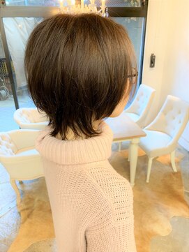 ショートオンリーサロントス(short only salon TOSS) 大人可愛いマロンベージュモテウルフ