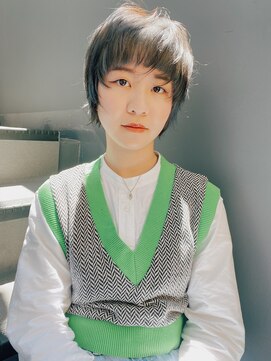 ヘアアンドデイスパ アグー(hair&dayspa AGU) 【横須賀中央 AGU】ショートウルフインナーターコイズブルー