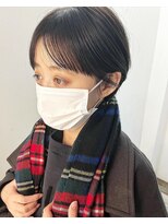 コス(kos)&nbsp;大人可愛い/ココアベージュ/グレージュカラー/ボブウルフ/黒髪