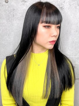 マックス フォー ヘアー(MAX FOR HAIR) 【デザインカラー】艶ロング×インナーハイライト◎