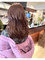 カミエ(kamie) ＊透明感ピンクラベンダー 暖色 セミロング 三宮美容室 神戸