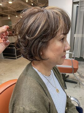 チェスト 神戸本店(CHEST) 【前川卓磨】ハイライトショート/レイヤーカット/グレーベージュ