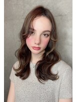 リークフー(Ree cu fuu)&nbsp;10代20代30代40代前髪　センターパート　外ハネセミロング　藤沢