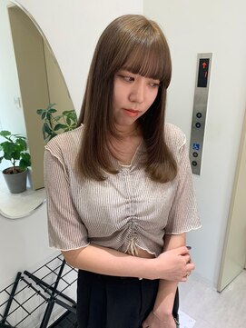 ジーナ セントラル銀座(Zina) レイヤーカット*髪質改善*サンドベージュ【ZinaCENTRAL】