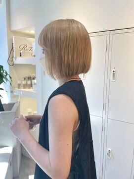 ジーナエス 札幌(Zina S) 髪質改善＊ブロンド×ボブスタイル＊美髪【Zina S 札幌】