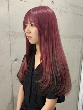 シーク 天神(SEEK) yuri/ハイトーン/デザイン/ピンク/インナー/レイヤーカット