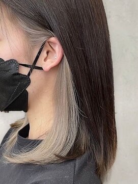 アース 明石店(EARTH) 20代30代大人かわいいミルクティーベージュインナーカラー