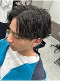 栃木宇都宮ツイストパーマシャドウパーマメンズセンターパート