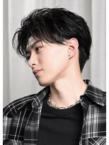 リップス 表参道店(LIPPS)&nbsp;スーツ短髪ツーブロック束感モテる黒髪シークレットパーマ流行