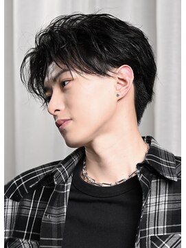 リップス 表参道店(LIPPS) スーツ短髪ツーブロック束感モテる黒髪シークレットパーマ流行