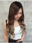 レミー100%高級人毛/53cm☆シールエクステ60枚+ブリーチカラー