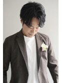 韓国風フェザーパーマ×センターパートスタイル