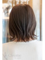 クレオメ 田町店(Cleome) シースルーバング大人ガーリーミディアムレイヤーカット黒髪美髪