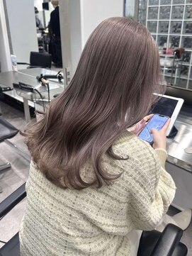 サンクプロジェクト(cinq PROJECT) ミルクティーベージュダブルカラーハイトーンレイヤーカット韓国
