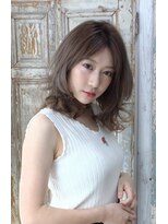 バグズ ヘアデザイン 桔梗が丘店(Baguz HAIR DESIGN)&nbsp;フレンチボブ風ミディアムパーマスタイル