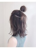 簡単ハーフアップ♪20代30代40代大人可愛いセミロング/大阪
