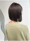【なかじま ひびき】切りっぱなしボブ×アッシュグレージュ
