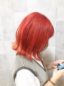 ヘアーズモイ(hair'smoi!) ボブ×オレンジ