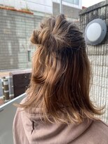 ディーヘアーデザイン(d.HAIR DESIGN)&nbsp;ラフなアレンジ☆ハーフアップお団子