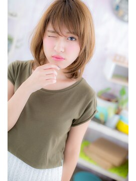 ミック 日暮里店(miq) 軽やかに動く★くせ毛風ワンカールAラインロブb1