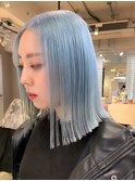 51外国人風カラーブルーサファイアバイカラースリックバック